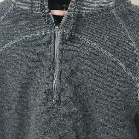 PrAna Breathe Wool Blend Quarter Zip Pullover Sweater Outdoor Hiking Climbing - Picture 4 of 10